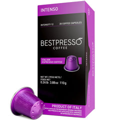 Bestpresso Intenso pods in packaging for quick home espresso