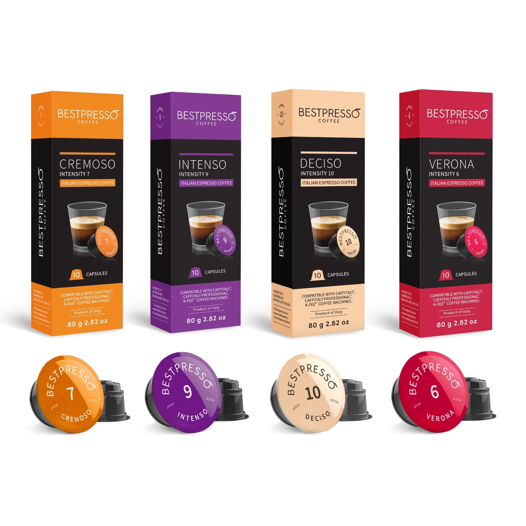Bestpresso Variety Pack packaging emphasizing compatibility with multiple systems