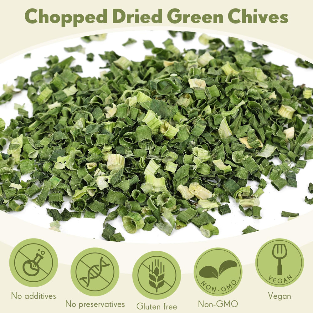 Besway chives provide mild onion-like flavor with a hint of garlic.