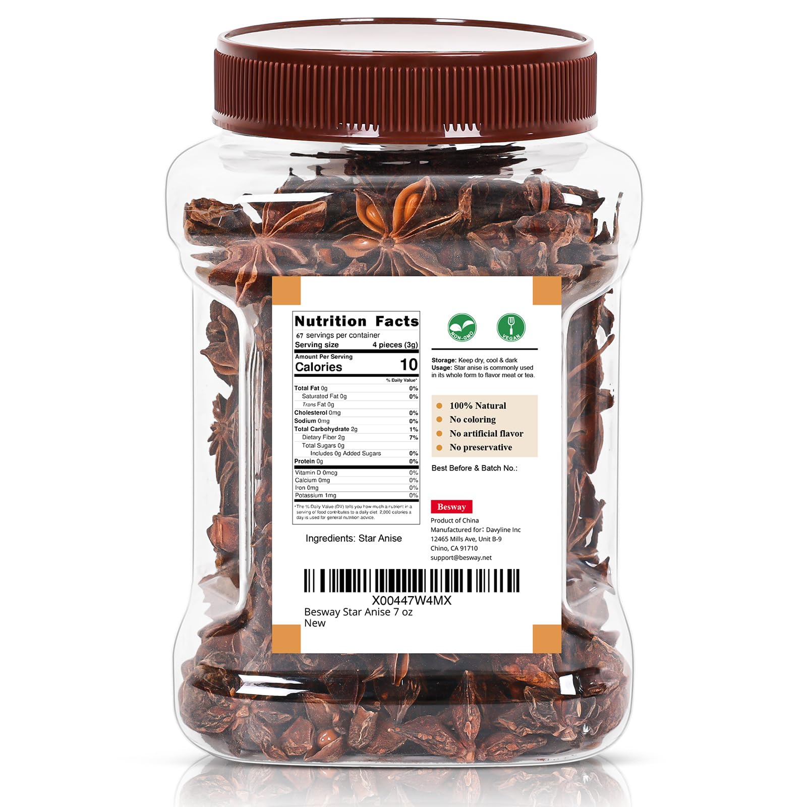 Besway star anise aroma close-up highlights warm, sweet, spicy scent