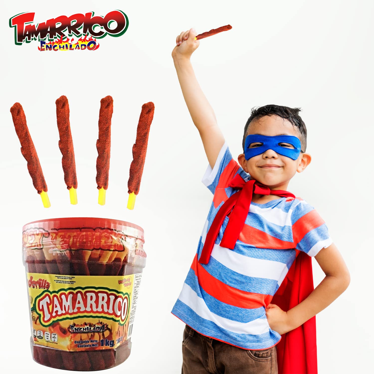 Betamex Tamarrico tamarind sticks in a 50-piece pack for easy serving.