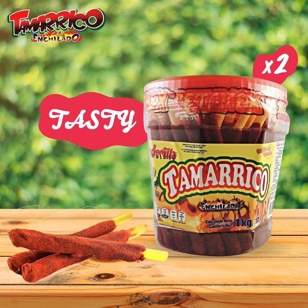 Tamarind pulp with chili dust coating creating a zesty bite.