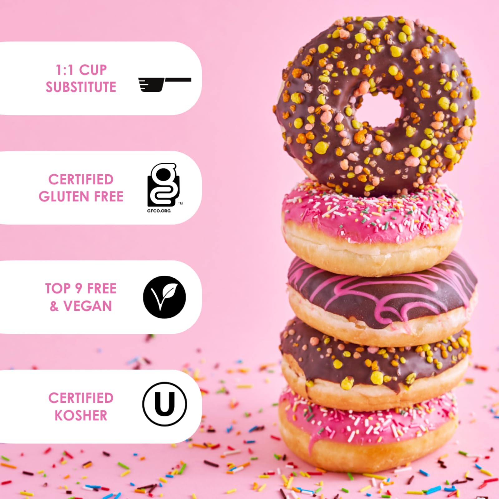 Better Batter Original Blend cake batter yields moist gluten-free desserts.