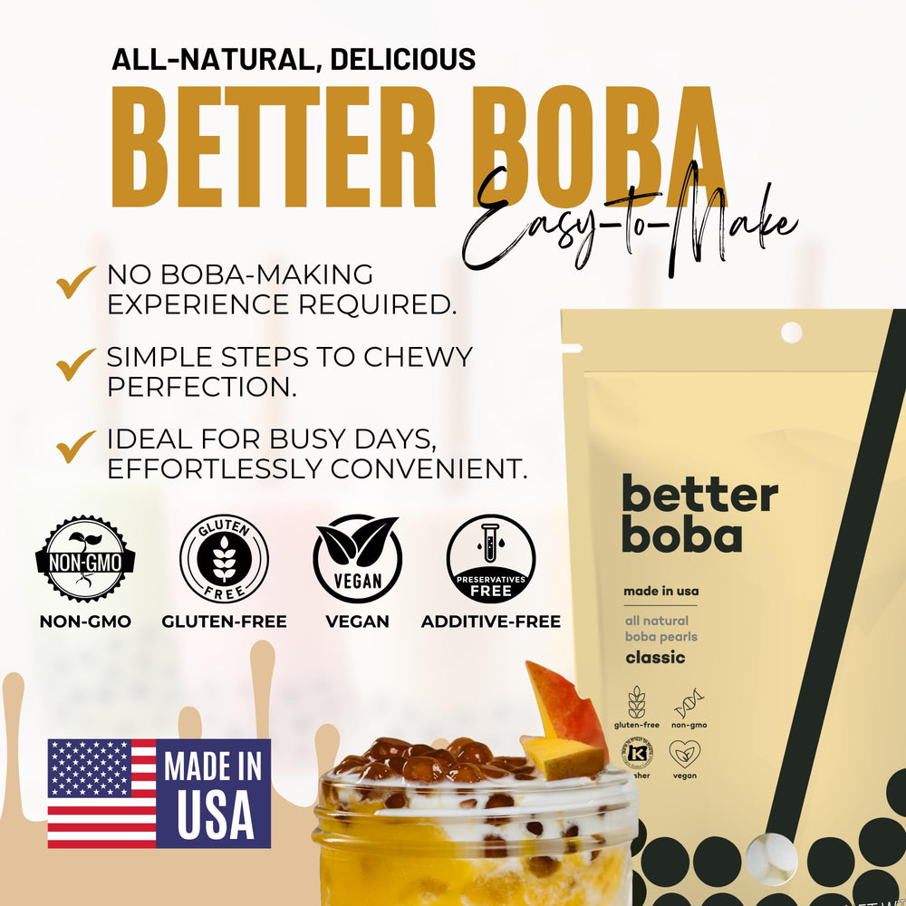 Better Boba pearls paired with ice cream for a dessert twist.