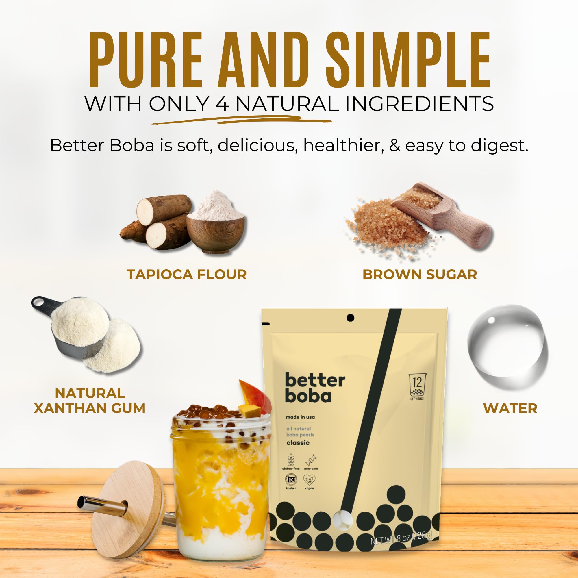 Better Boba pearls added to yogurt as a chewy topping.