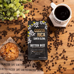 Better Buzz Costa Rica honey-processed beans closeup—distinctive sweetness and smooth body in every grind.