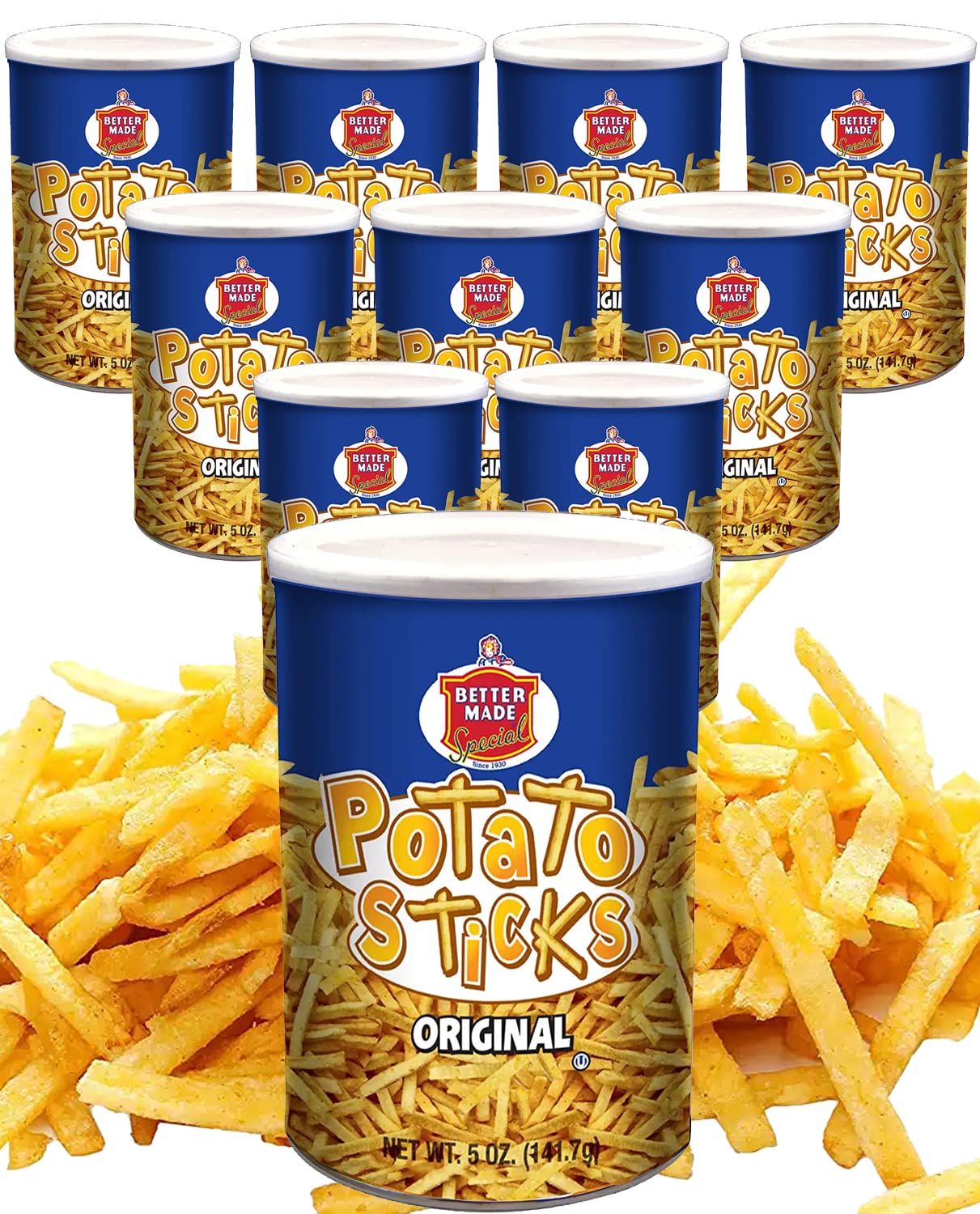 Better Made Potato Sticks in a bowl, ideal for sharing at gatherings.