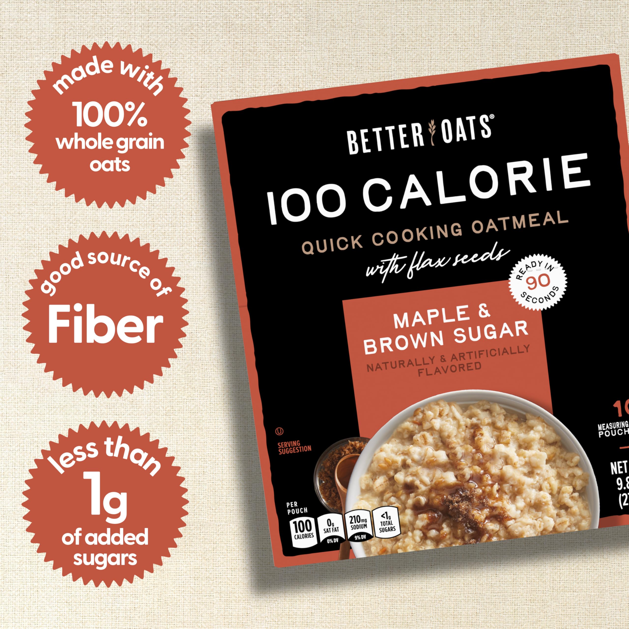 Breakfast bowl with Better Oats Maple Brown Sugar after 90 seconds in the microwave.