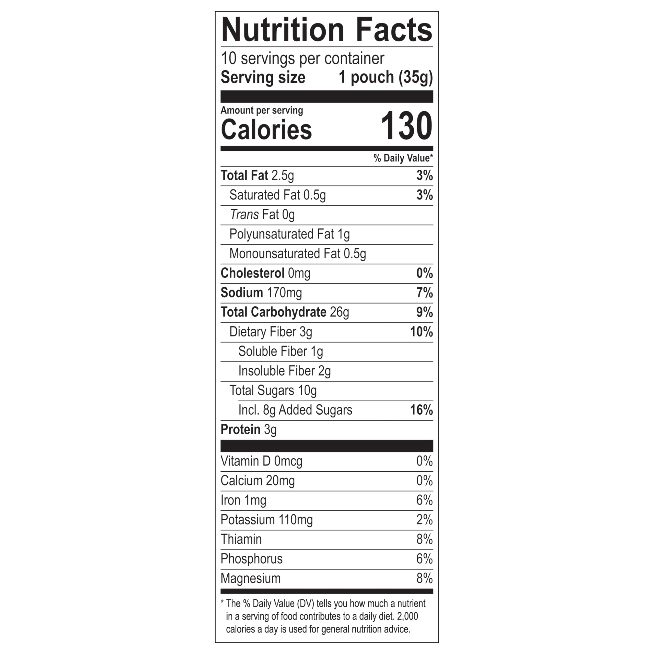 Better Oats apples and cinnamon pouch with measuring line ensures perfect portions.