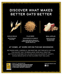 Better Oats Fit Apple Cinnamon 9.8 oz packaging highlights single serve convenience.