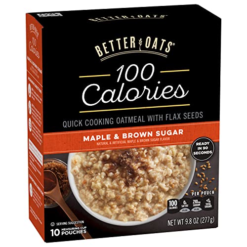 Pouring Better Oats Maple Brown Sugar oatmeal into a bowl with steam rising.