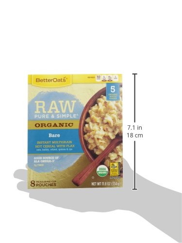 Better Oats Organic Bare box packaging displayed on a kitchen counter.