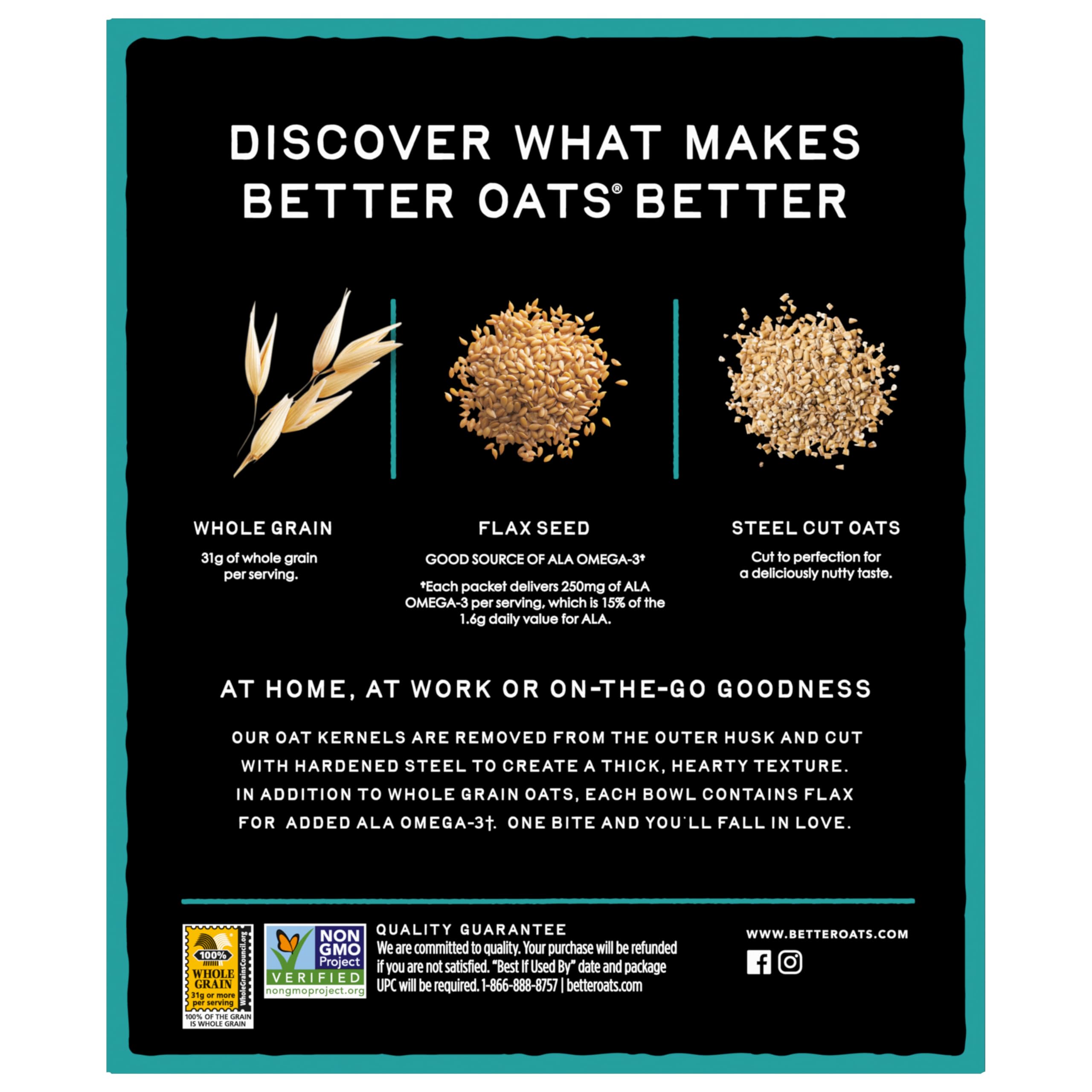 Better Oats measuring line ensures precise, simple portions every time.