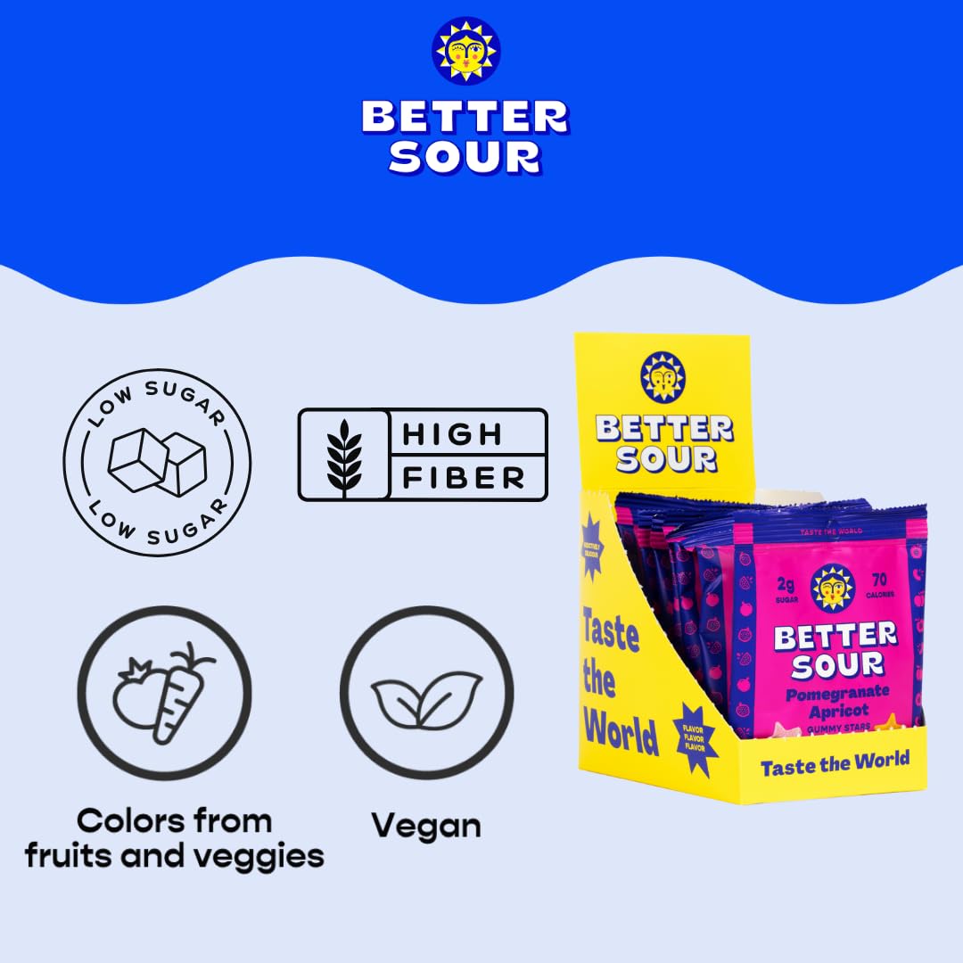 Better Sour Stars vegan gluten free label on bottle