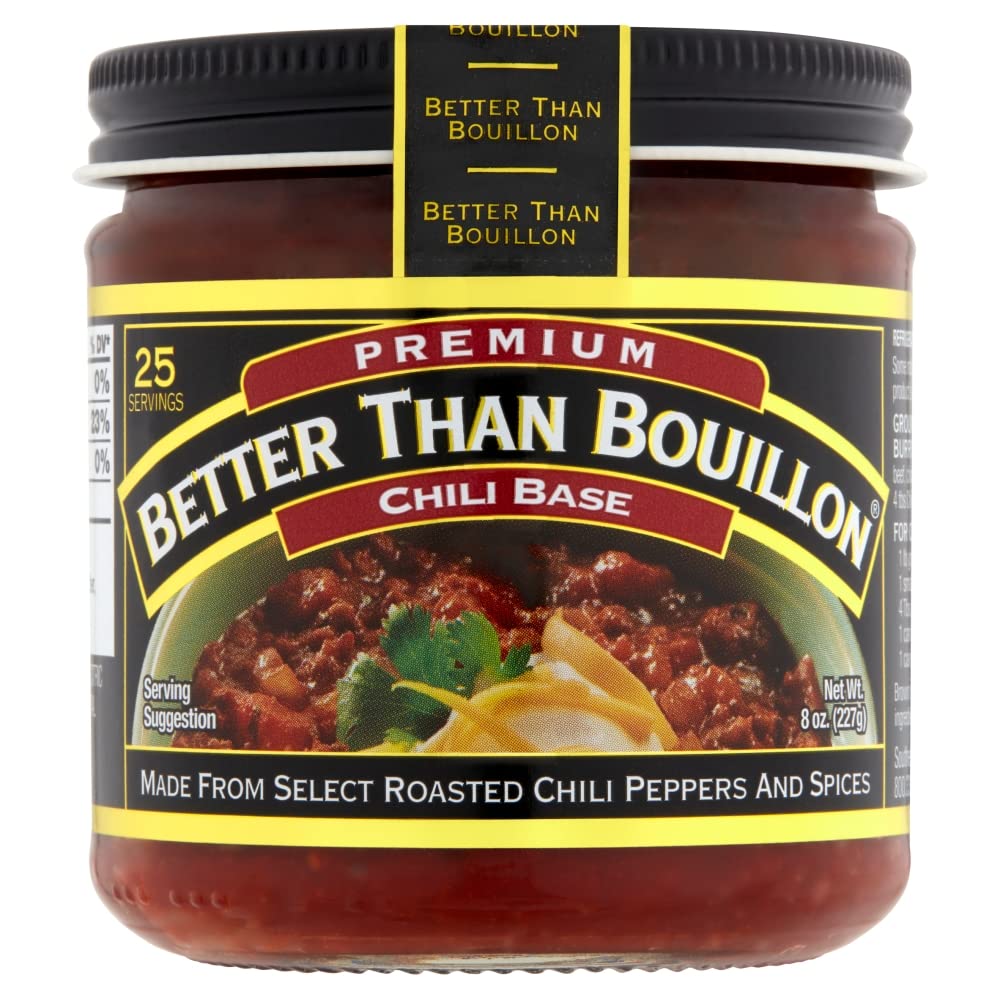 Better Than Bouillon Chili Base front label highlights roasted pepper flavor boost