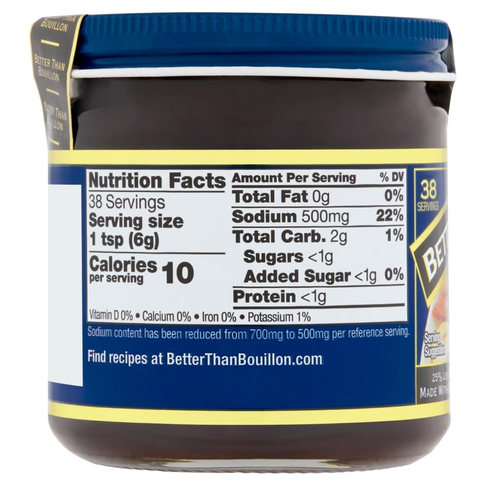 A small spoonful of Better Than Bouillon dissolves into hot water