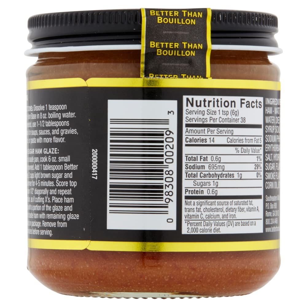 Better Than Bouillon Ham Base jar being poured for quick flavor boost in recipes.