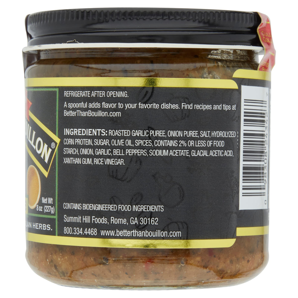 Better Than Bouillon Italian Herb Base provides 38 servings per jar for convenience.