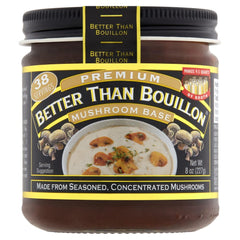Open bottle of Better Than Bouillon Mushroom Base for convenient access