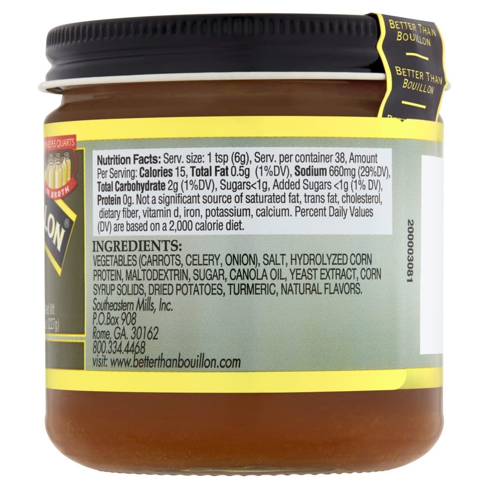 Better Than Bouillon No Beef Base jar adds depth to stews and veggies.