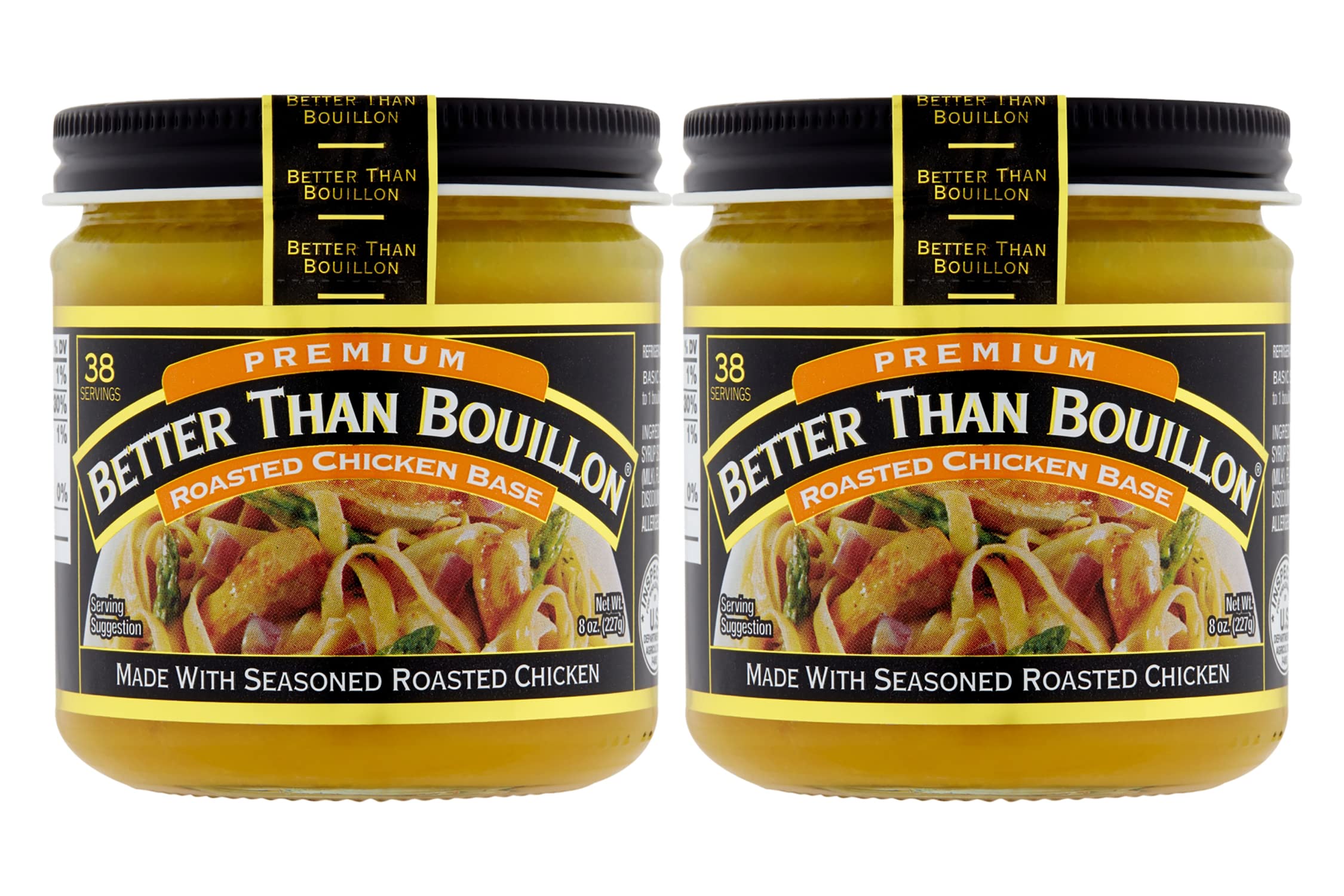 Better Than Bouillon roasted chicken base jar boosts flavor with rich aroma.