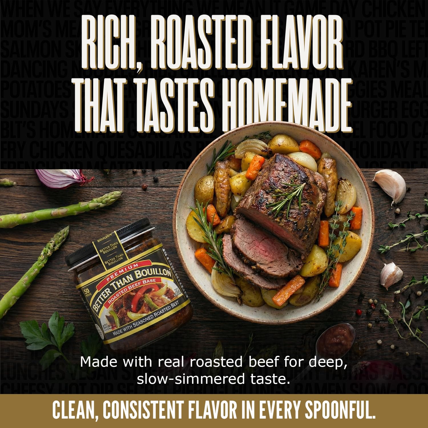 Better Than Bouillon Roasted Beef Base in marinade adding beef aroma