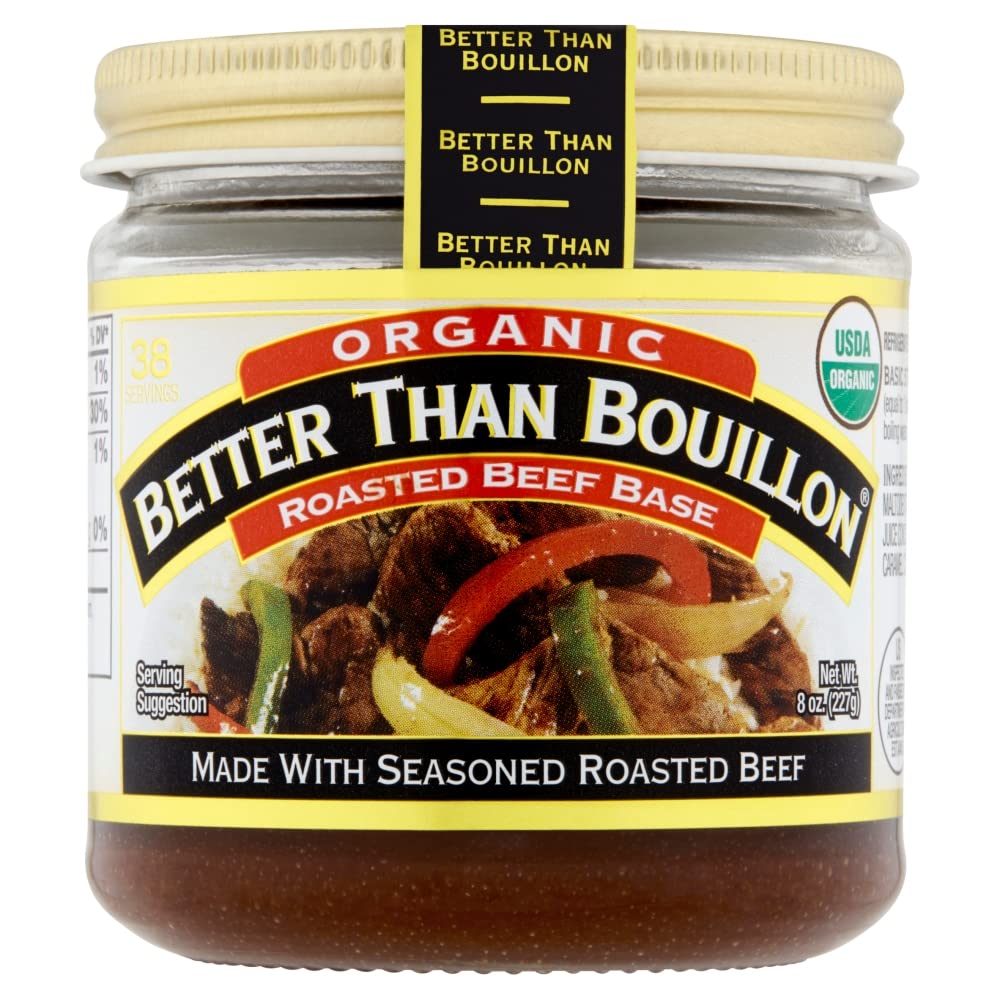 Better Than Bouillon Organic Roasted Beef Base jar ready for seasoning and quick meals.