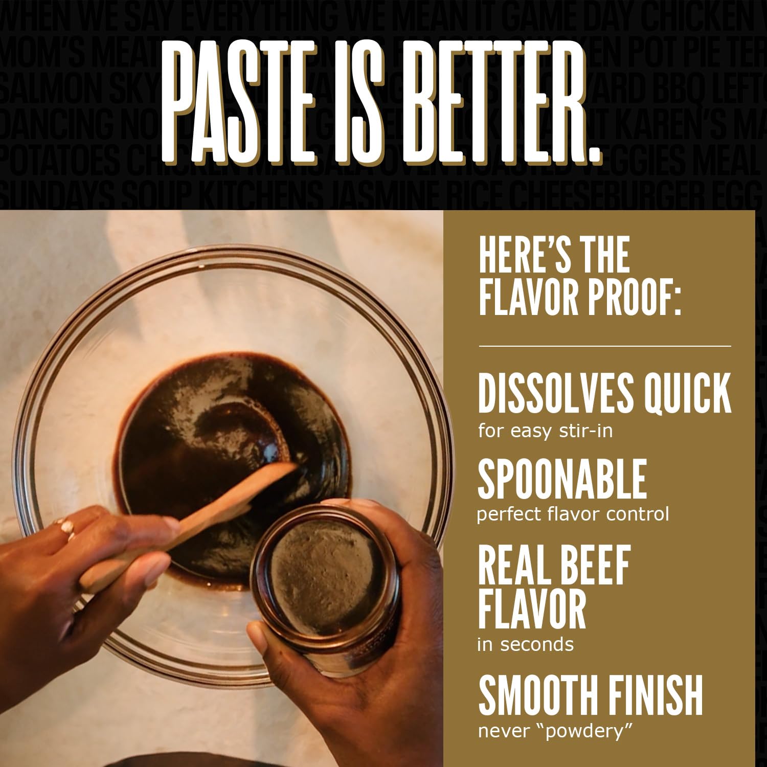 Better Than Bouillon Roasted Beef Base with measuring spoon for precise seasoning