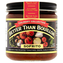 Better Than Bouillon Sofrito Base jar front view showing bold salsas and stews