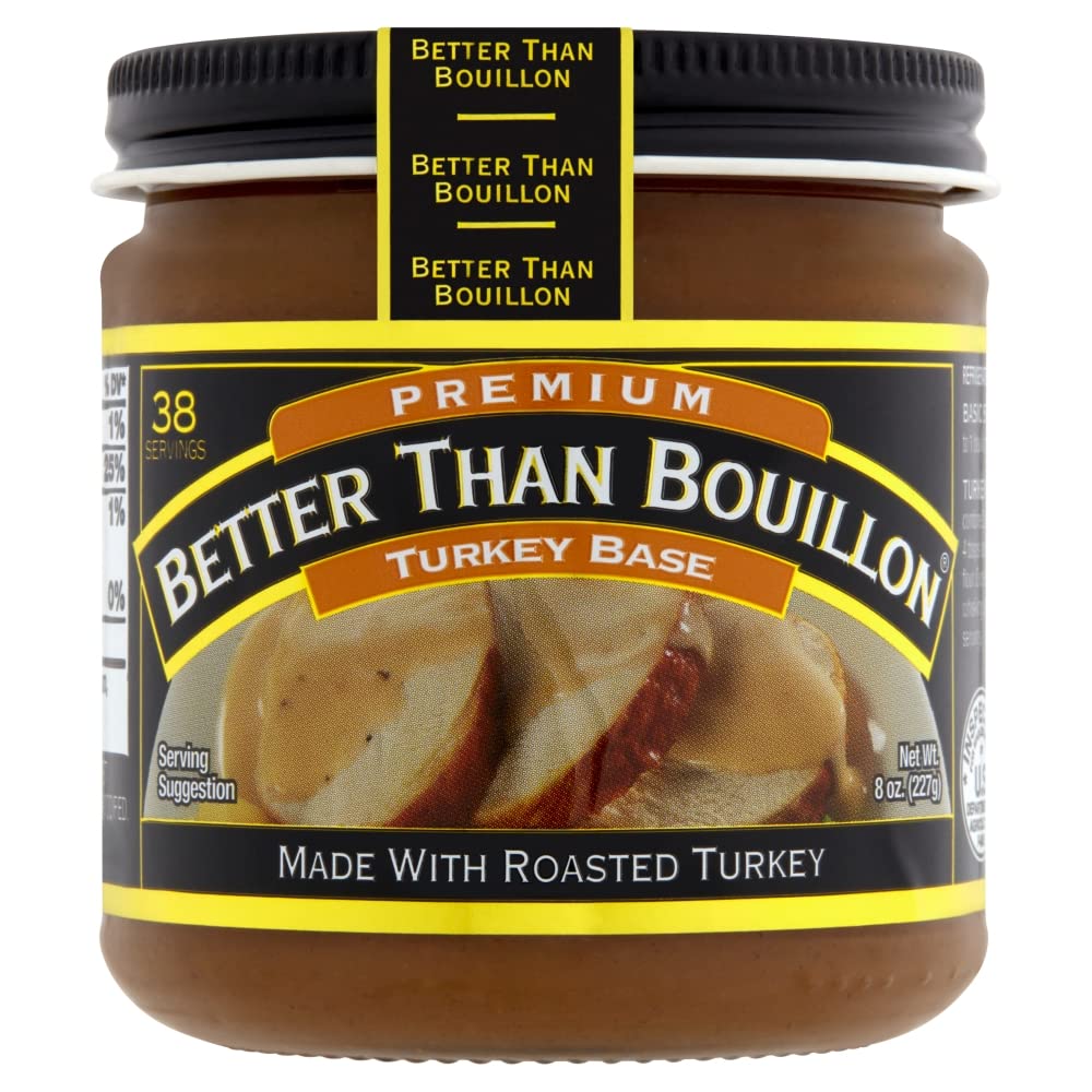 Better Than Bouillon Turkey Base jar showing rich roasted turkey flavor for soups