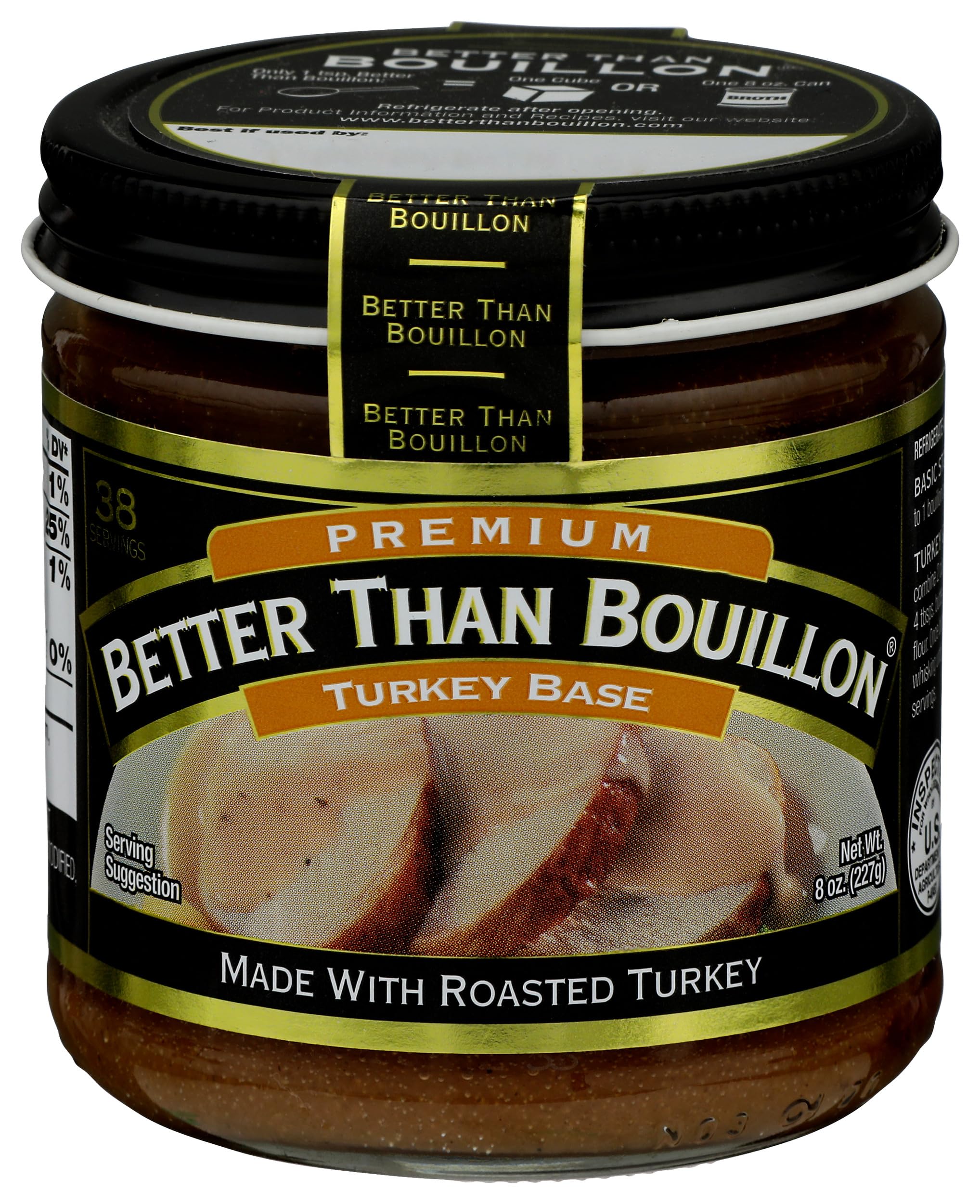 Better Than Bouillon Turkey Base spoon resting, ready to scoop