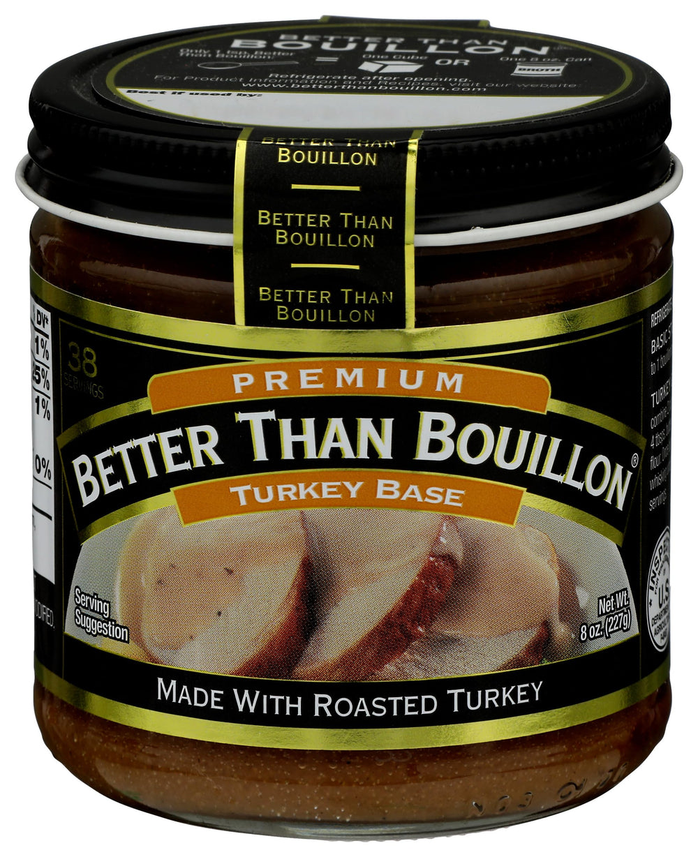 Better Than Bouillon Turkey Base spoon resting, ready to scoop