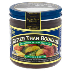 Close-up of Better Than Bouillon label highlighting reduced sodium