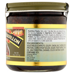 Brand label highlights vegan no beef and 38 servings per jar