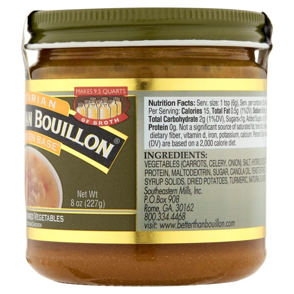 Dissolving base in hot water creates quick, flavorful stock.