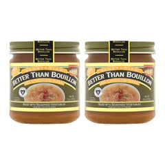 Better Than Bouillon Vegetarian No Chicken Base jar on the kitchen counter for easy flavor prep.