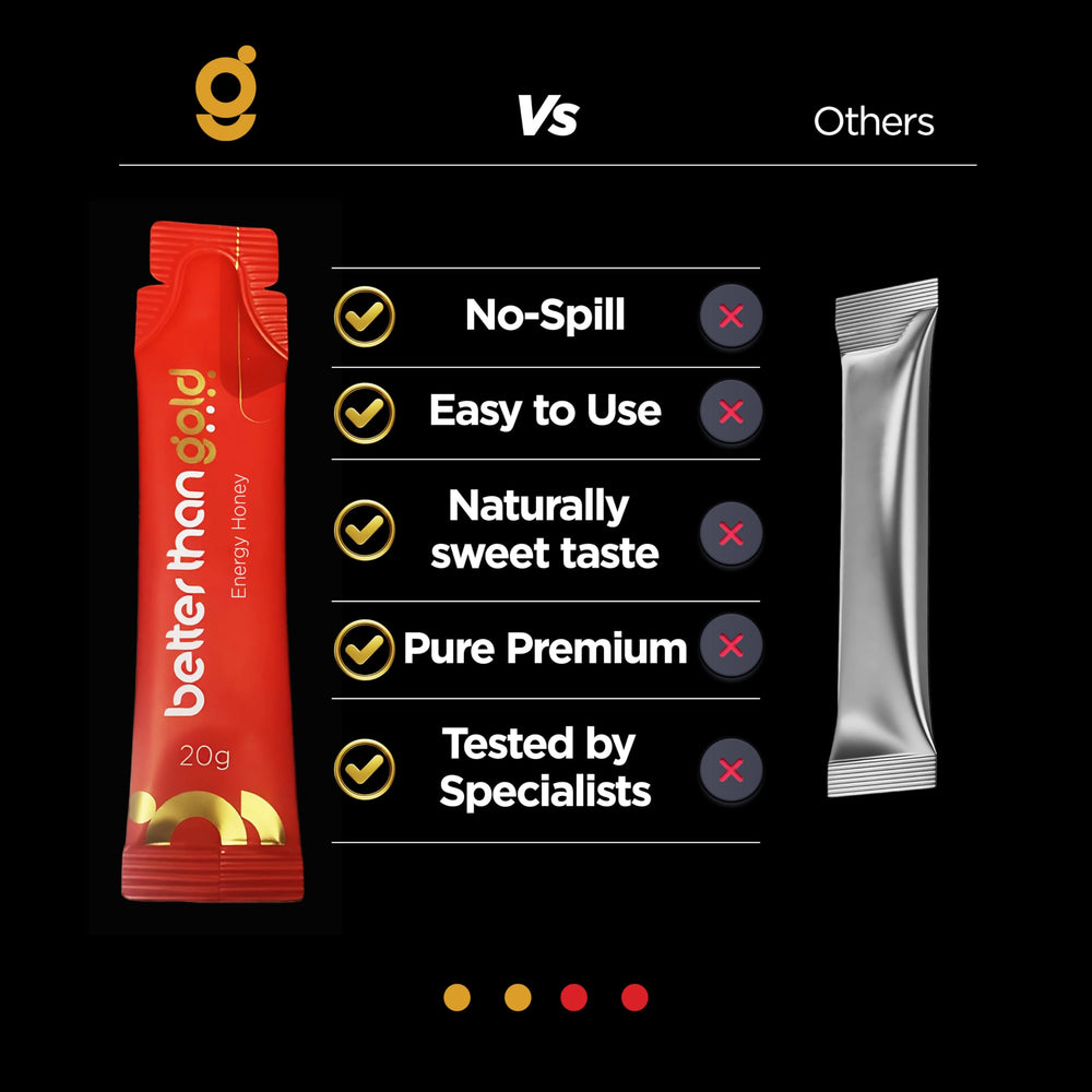 Better Than Gold Royal Honey Packets vitamin C boost with herbal blend.