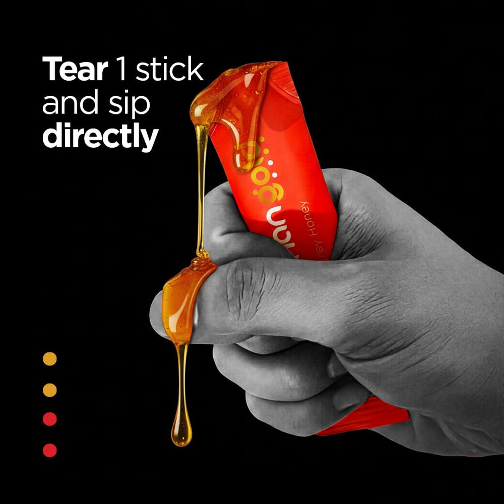 Better Than Gold Royal Honey Packets taste-test of smooth honey flavor.