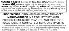 Better Than Honey blackstrap molasses bottle cap closes to prevent spills