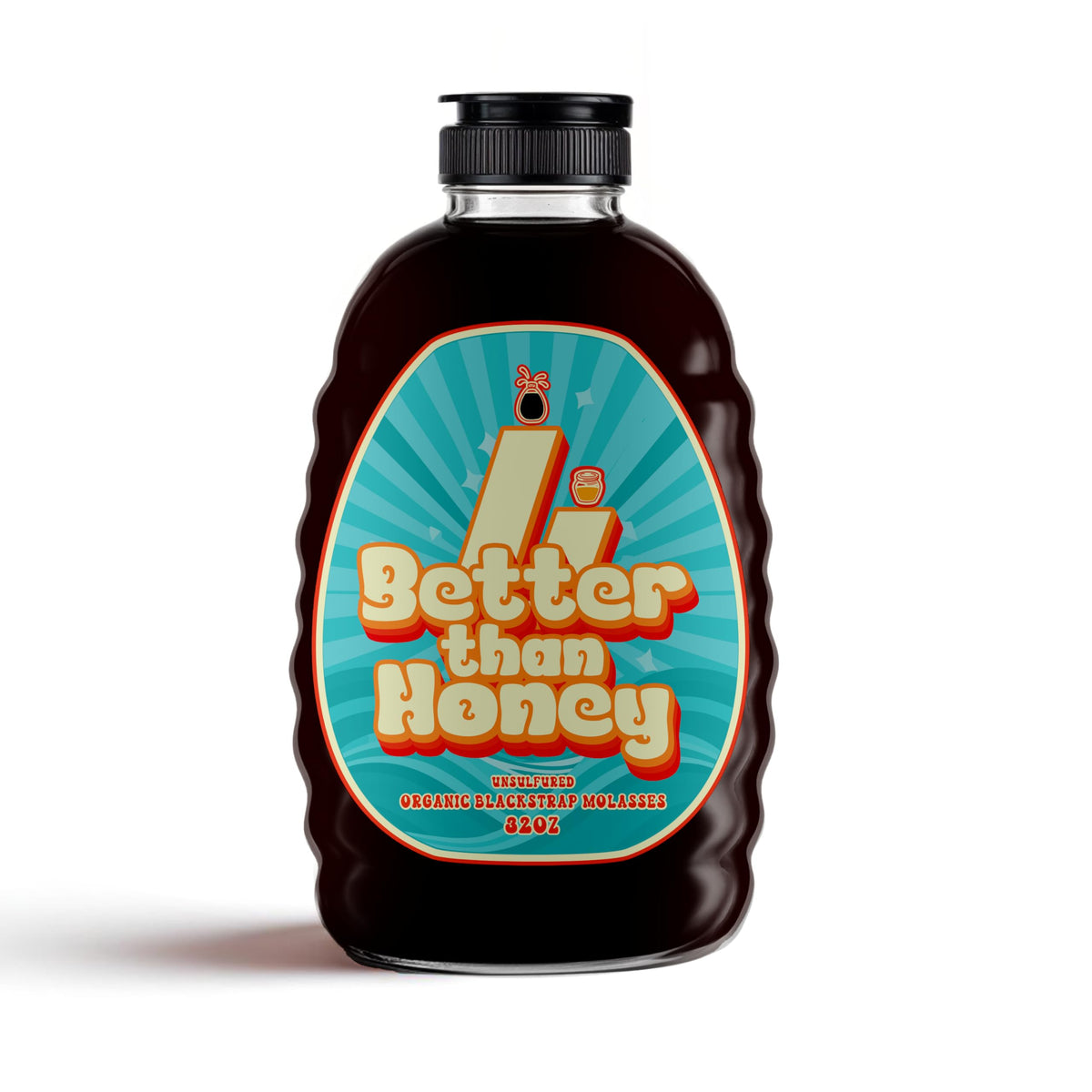 Better Than Honey blackstrap molasses bottle pour for easy recipe measurements