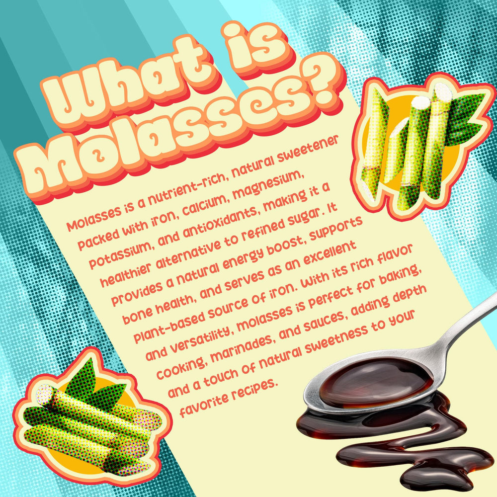 Better Than Honey blackstrap molasses kitchen label communicates ingredients and use cases