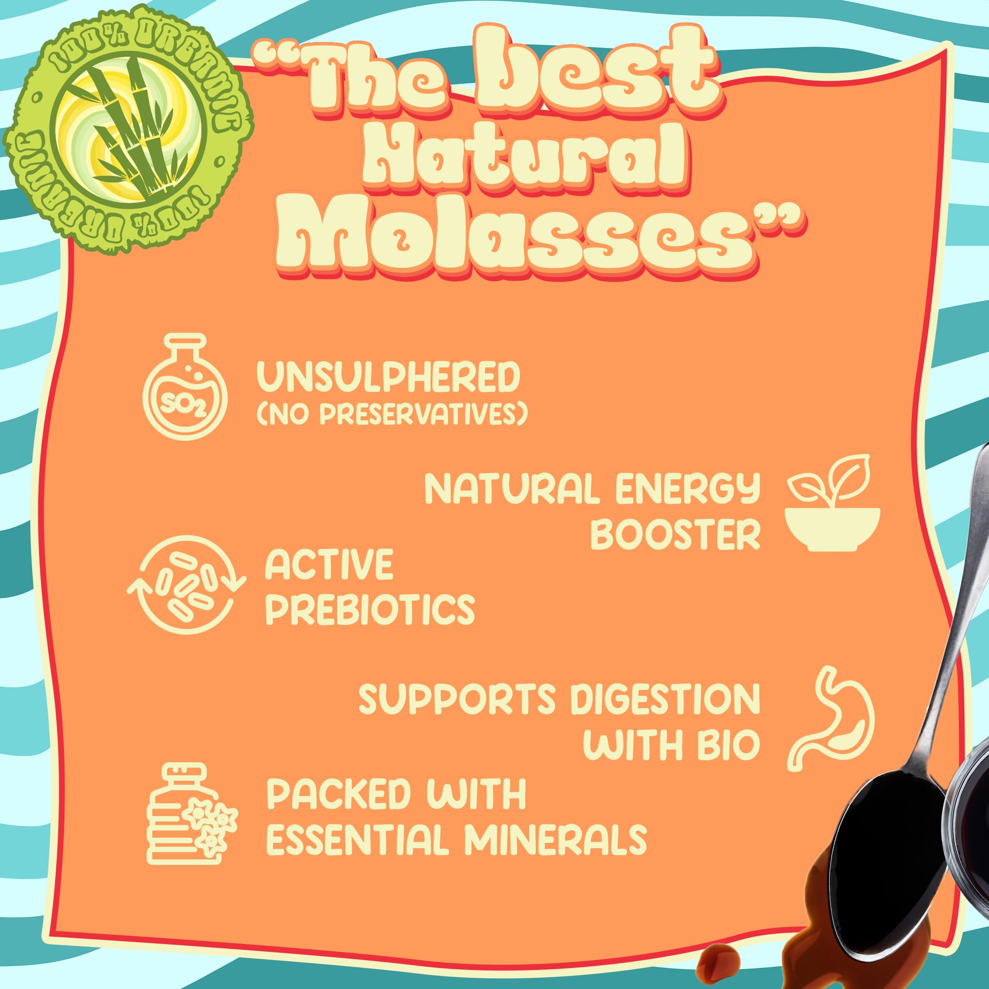 Better Than Honey blackstrap molasses measuring spoon helps precise portioning
