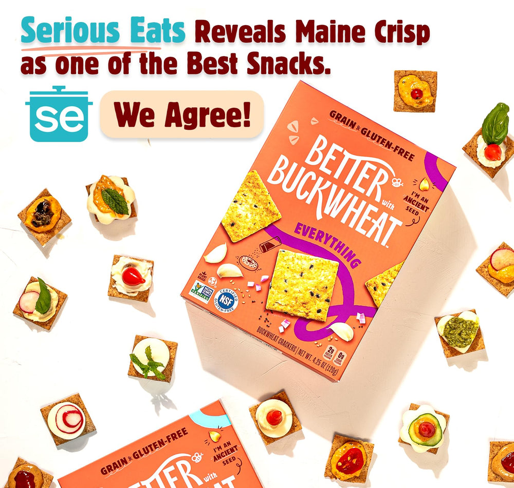 Better With Buckwheat crackers on pantry shelf as a healthy option