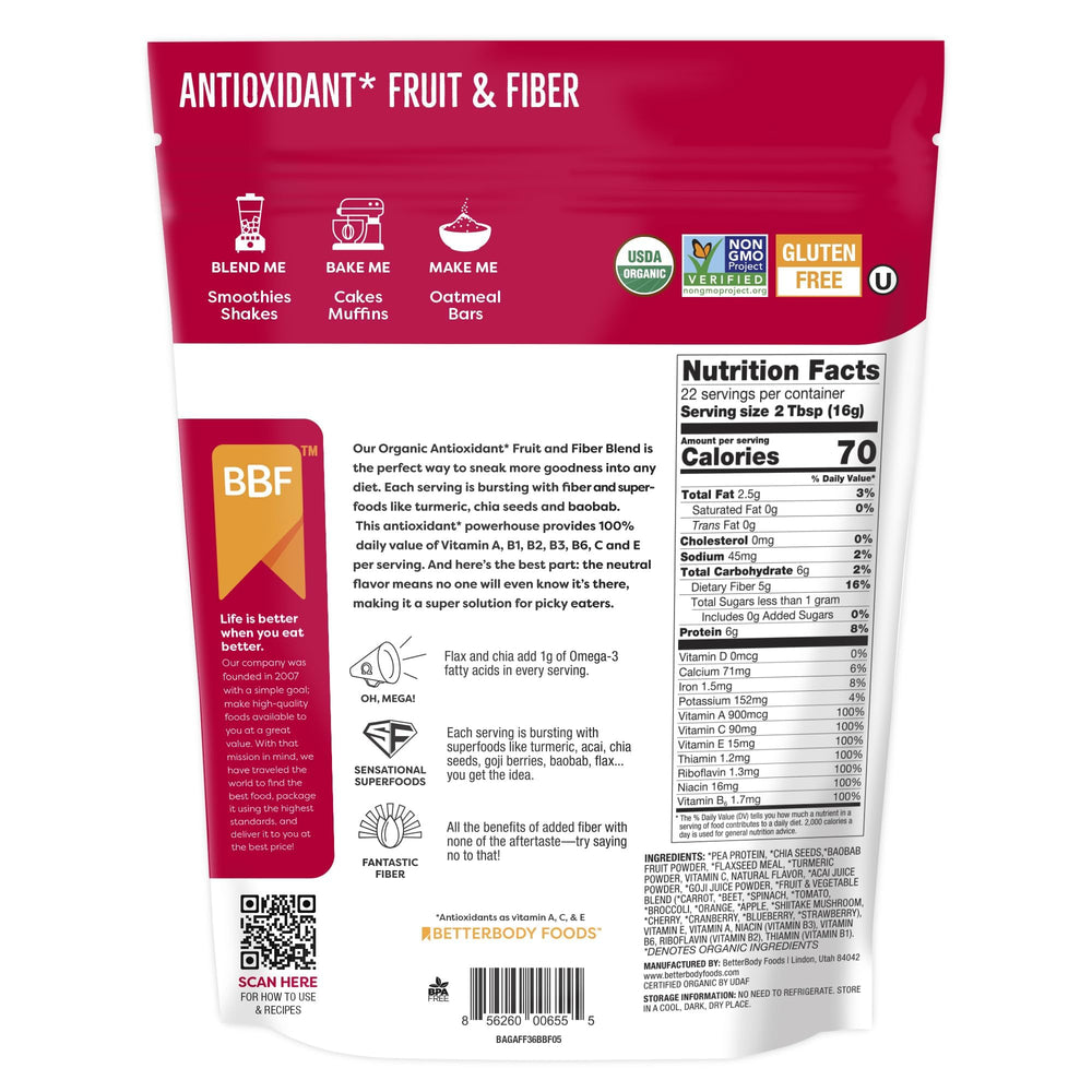 Baobab and chia seeds closeup highlighting fiber and texture