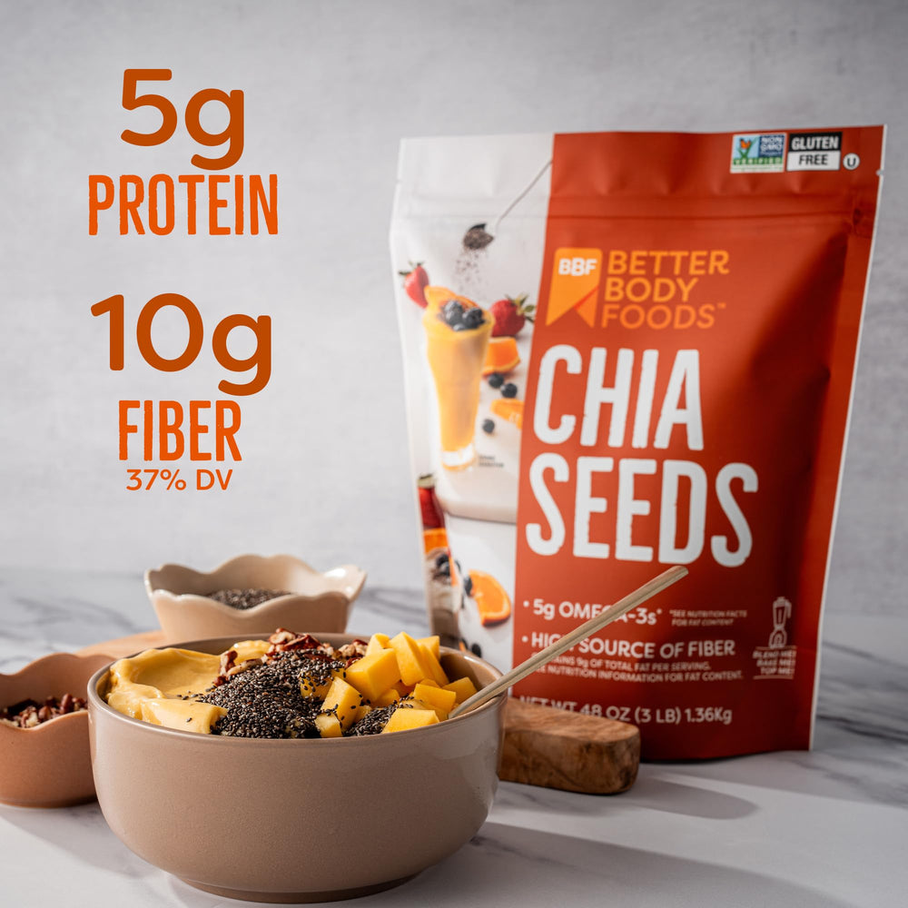 BetterBody Foods chia seeds bag—egg replacement for baking.