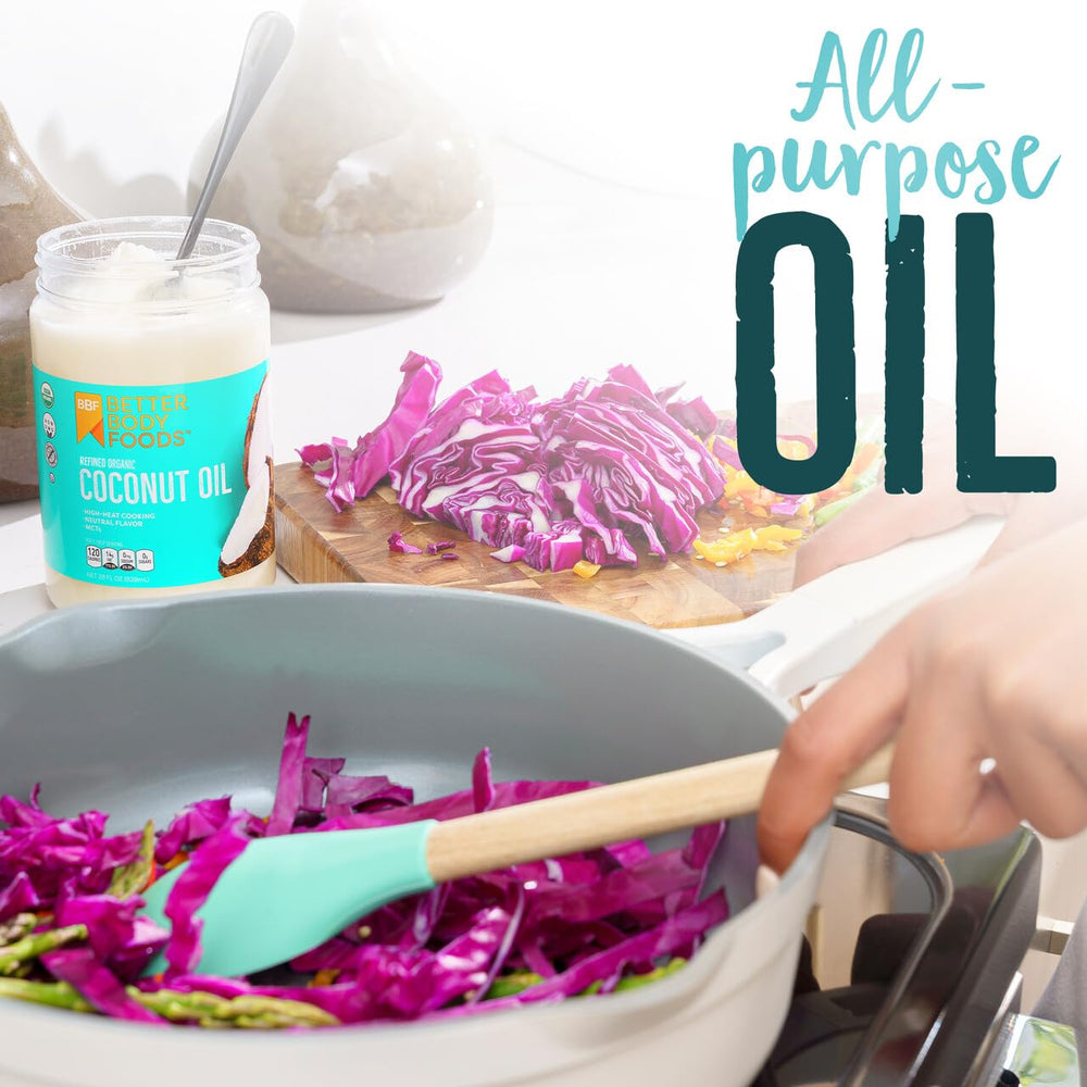 BetterBody Foods coconut oil applied to skin for lightweight moisture