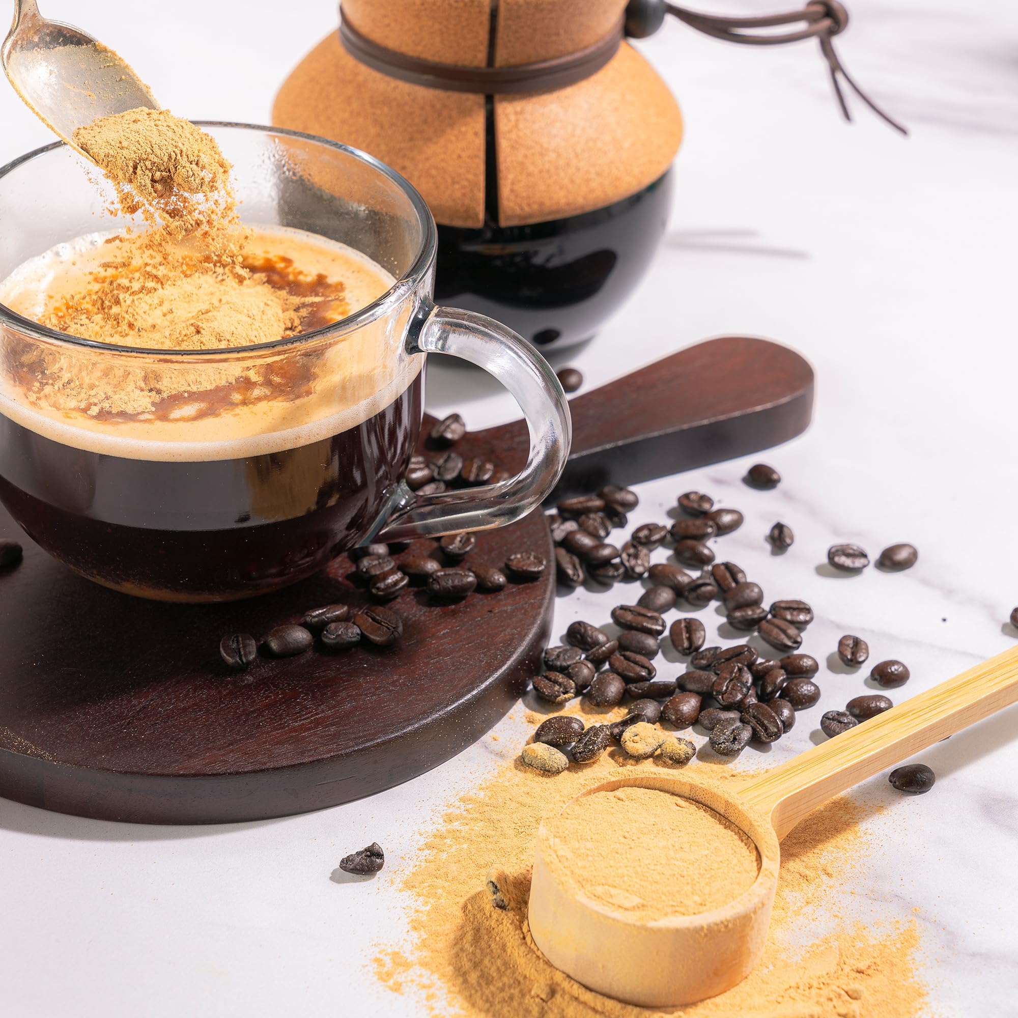 BetterBody Foods Maca powder measuring spoon emphasizes portion control