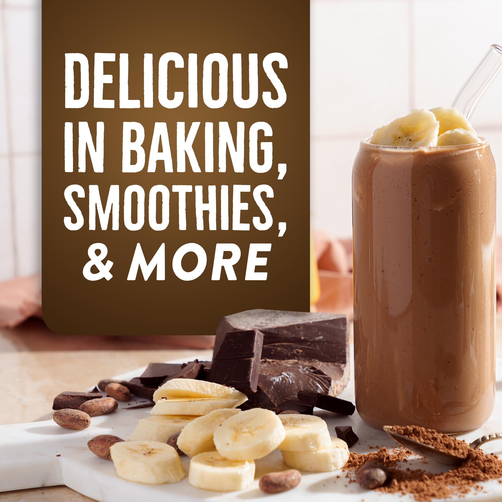 BetterBody Foods Organic Cacao Powder smoothie ready mix-in for breakfasts