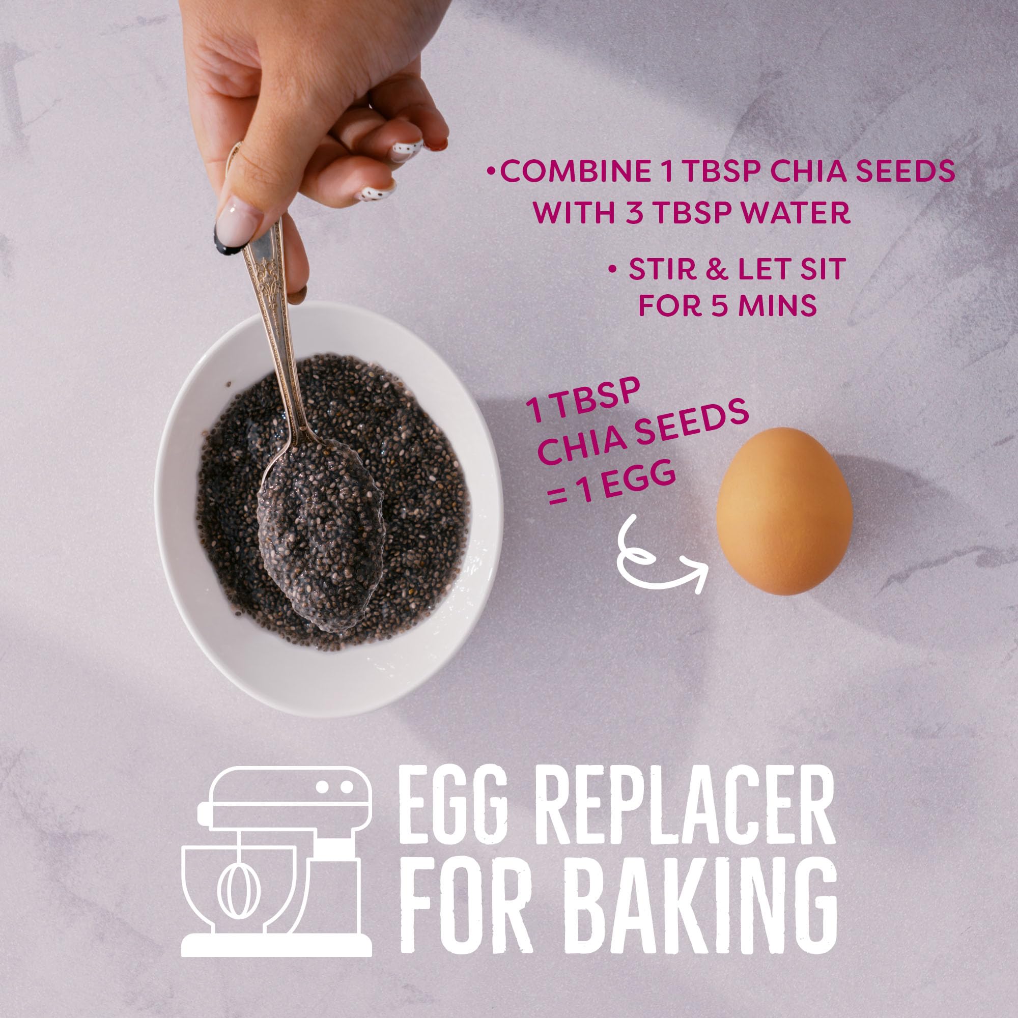BetterBody Foods Organic Chia Seeds egg substitute during baking