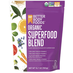 BetterBody Foods Organic Superfood Powder bottle offers a convenient nutrition boost.